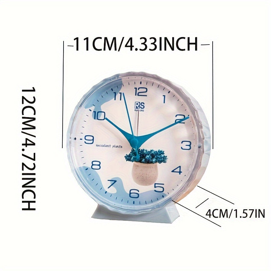 FloraTime Clock - Elegant Flower Wicker with Alarm