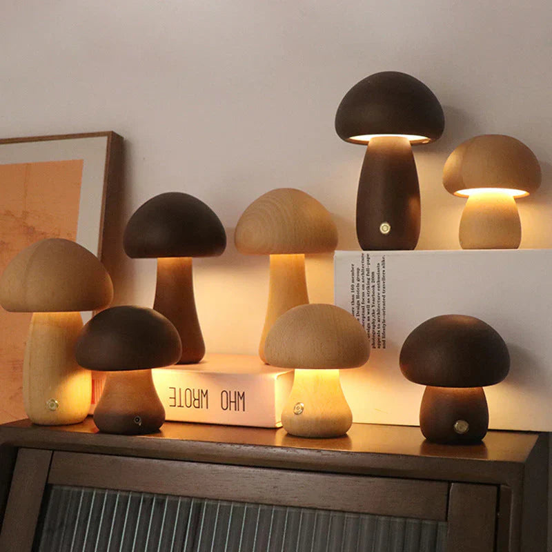 GlowShroom - Atmospheric Wooden LED Night Light