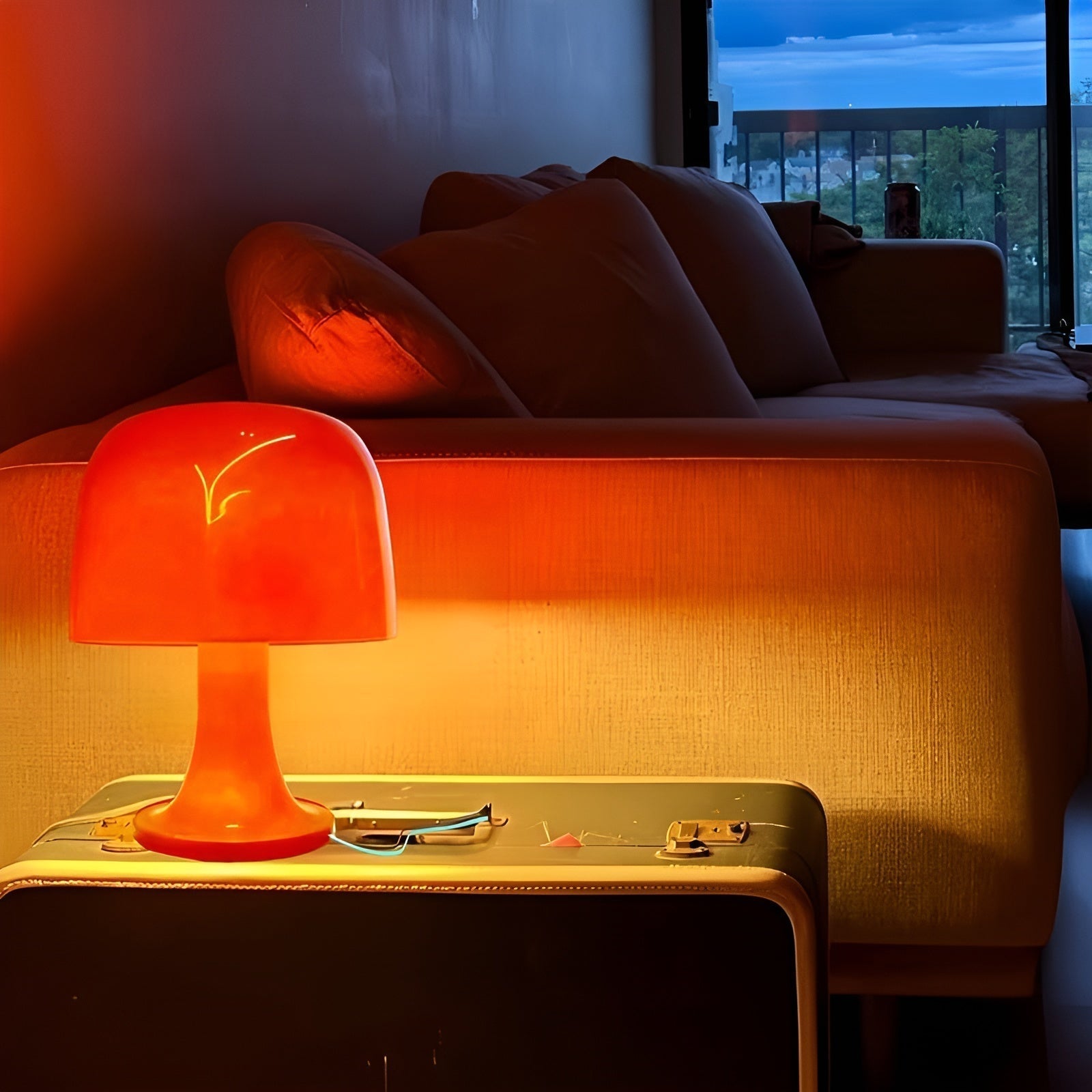 Stylish Vintage Mushroom Lamp - with Dimmable LED & USB Power Supply