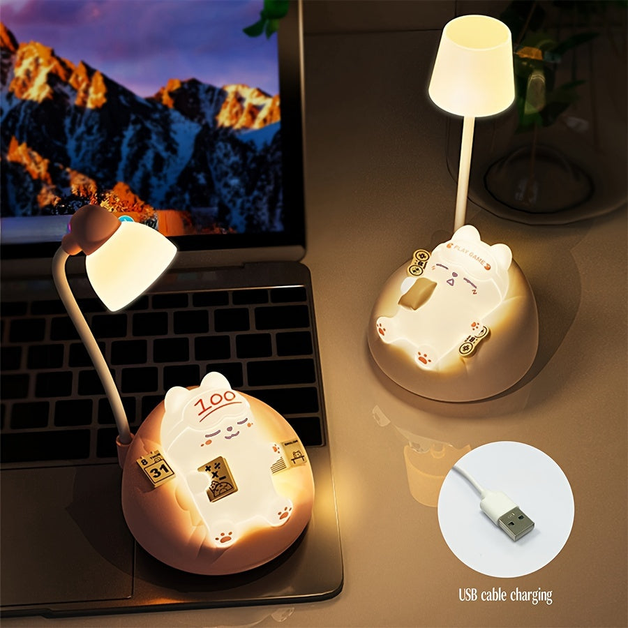 GlowCharge Lamp - Rechargeable LED Night Light with USB