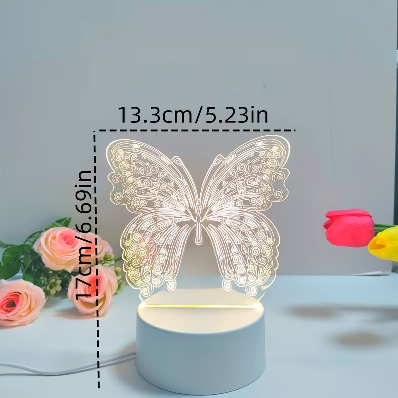 ButterflyGlow Lampa - Geometrisk 3D LED Nattbelysning