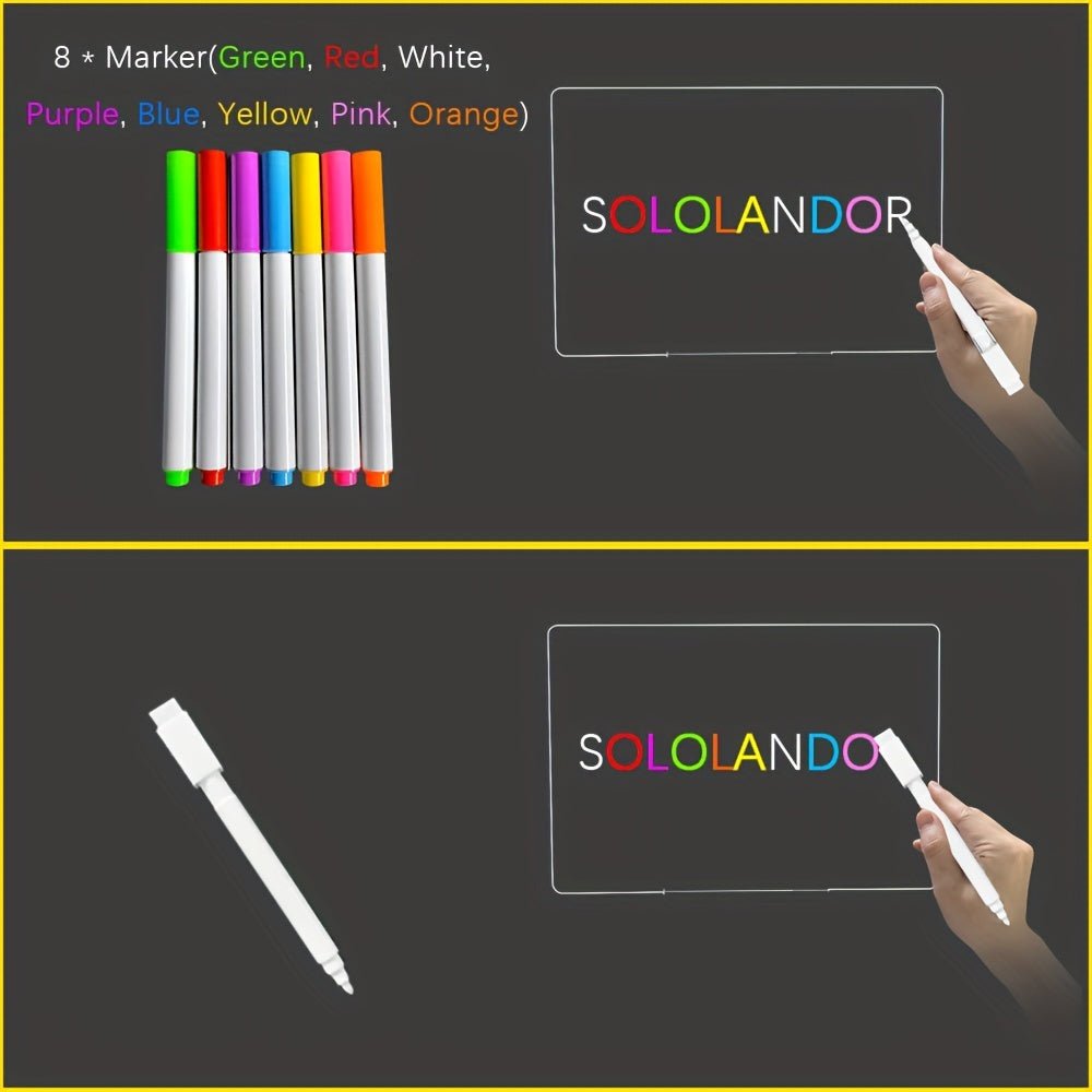 GlowNote Lamp – Modern LED Night Light with Writable Board