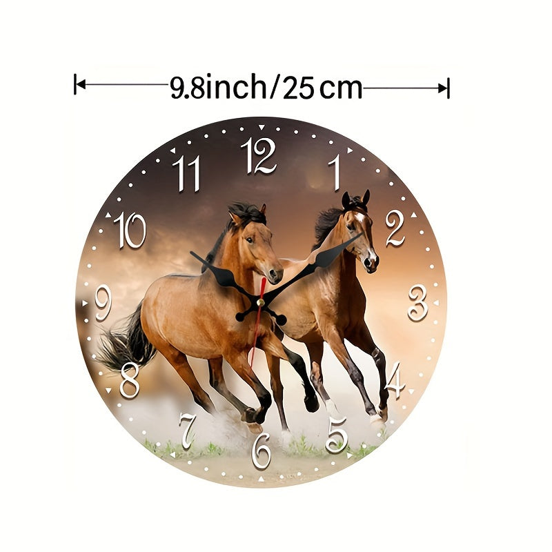 GallopTime Clock – Elegant Horse Racing Wall Clock