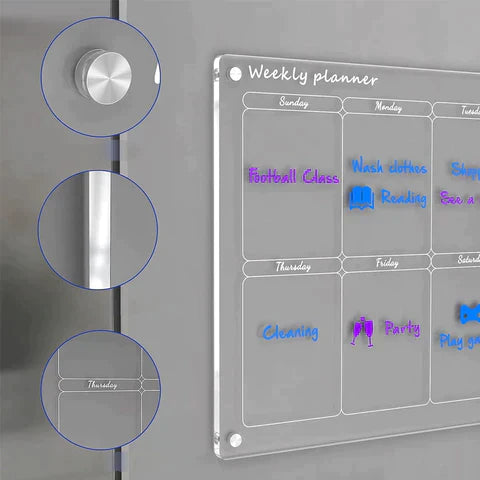 Calendly™ - Akryl Magnetiskt Kalenderbord