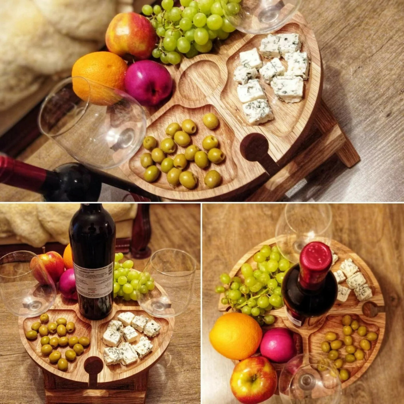 WineNest - Stylish Folding Picnic Table for Wine