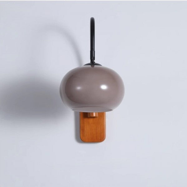 Orbite Wall Lamp – Elegant Wall Lamp Made of Khaki Glass