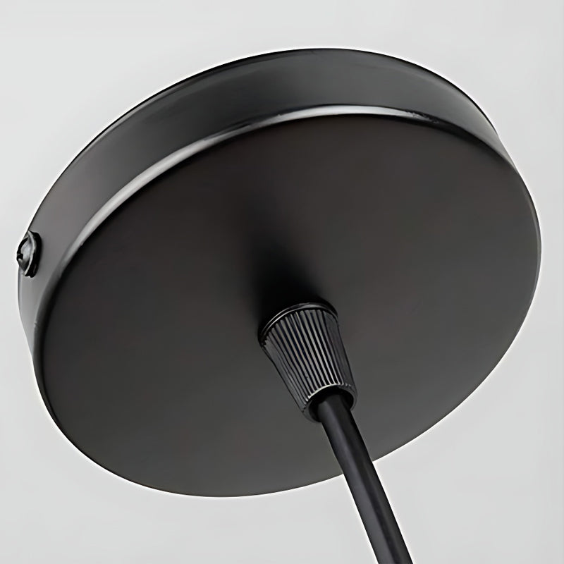 IronSphere Pearl - Black Industrial Iron Pendant Lamp for Modern Interiors