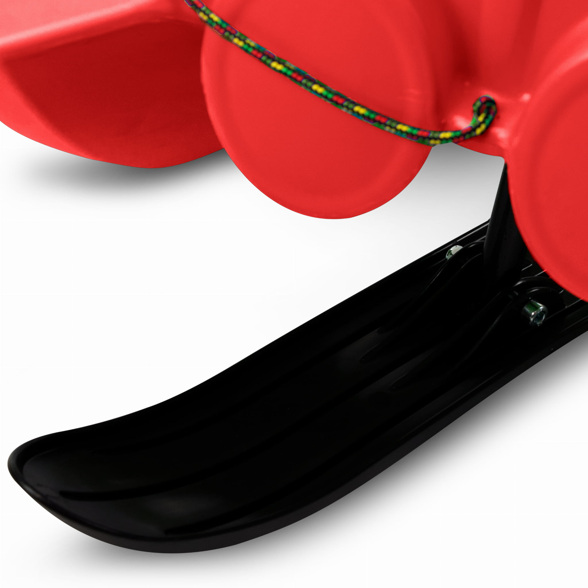 SnowGlide Sled - Lightweight Red Plastic with Handlebar