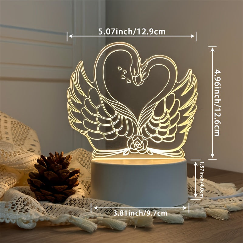 SwaneLume – USB 3D LED Table Lamp