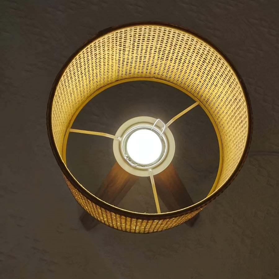 DecoGlow Lamp - Wooden Table Lamp with USB Charger