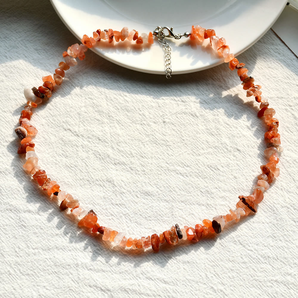 Elegant Polished Crystal Necklace - Lina