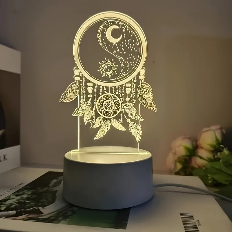 DreamCatcherGlow - 3D LED Night Light with USB