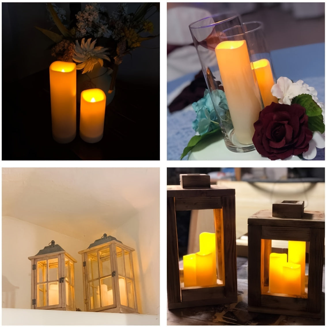 GlowFlame - Set of 12 LED lights with remote control