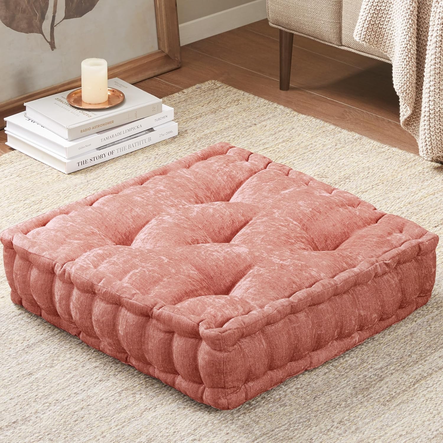 ZenComfort - Luxurious Chenille Meditation Cushion for the Floor