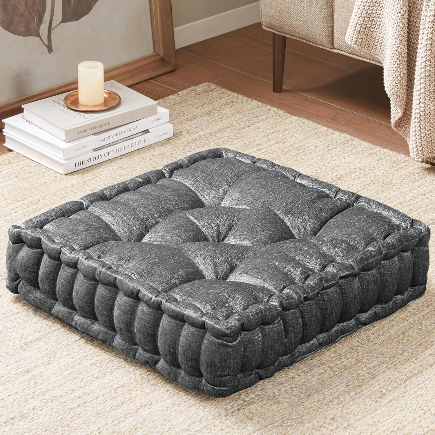 ZenComfort - Luxurious Chenille Meditation Cushion for the Floor
