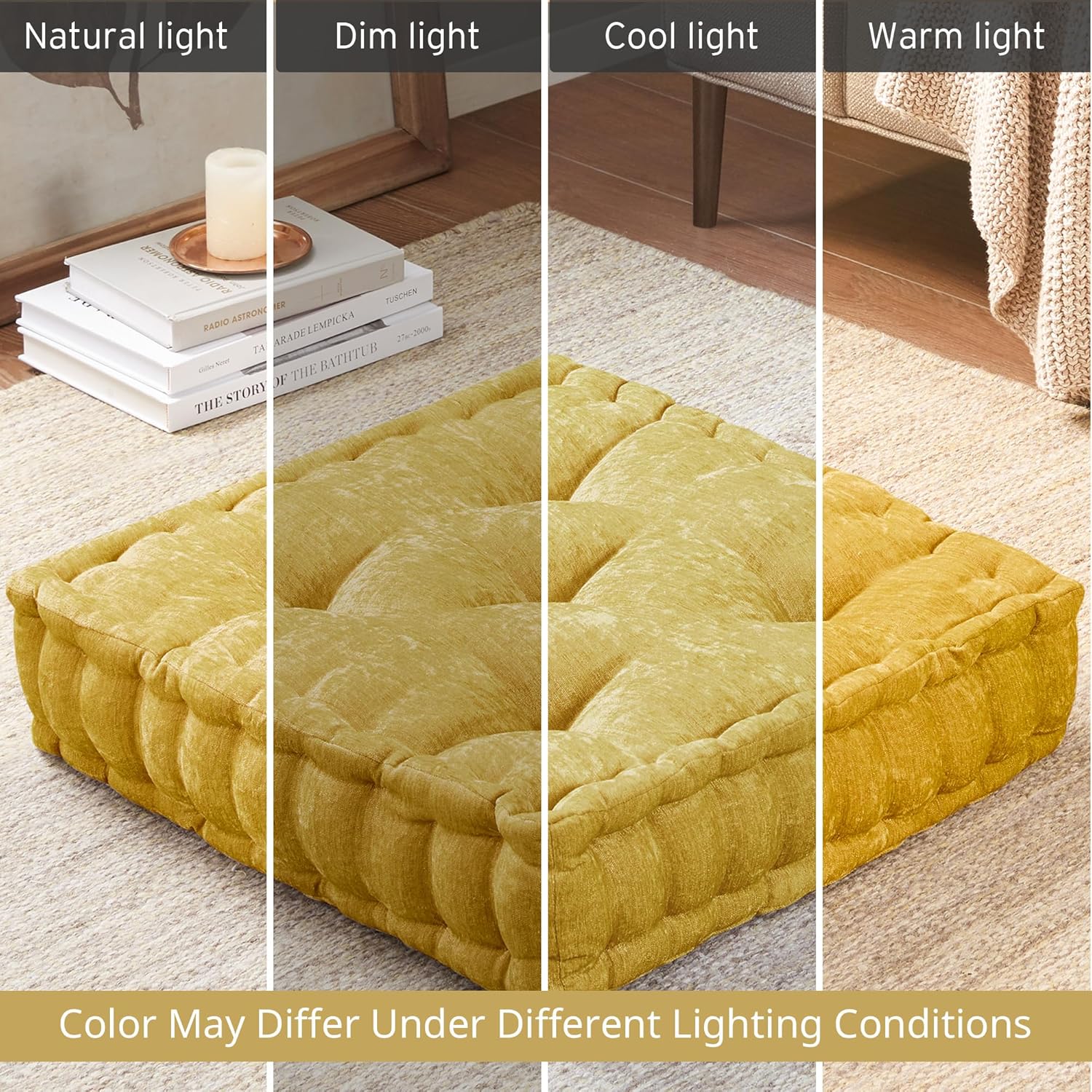ZenComfort - Luxurious Chenille Meditation Cushion for the Floor