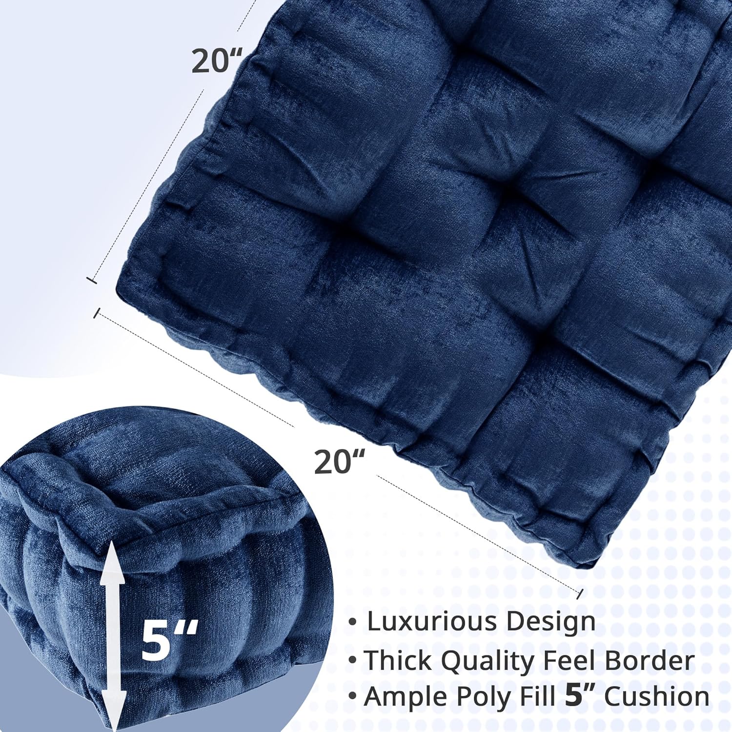 ZenComfort - Luxurious Chenille Meditation Cushion for the Floor