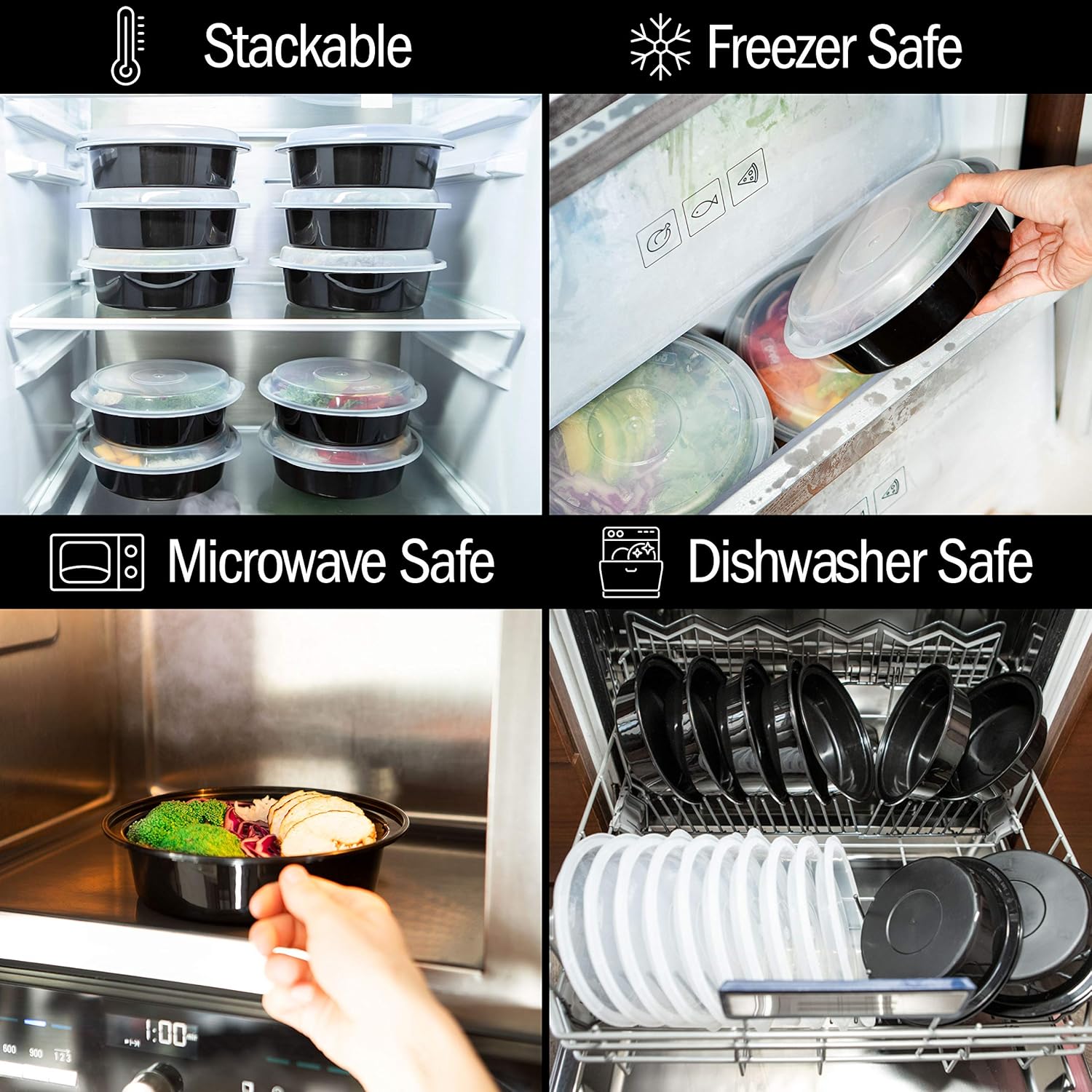 MealPrepPro – Durable Round Plastic Storage Boxes
