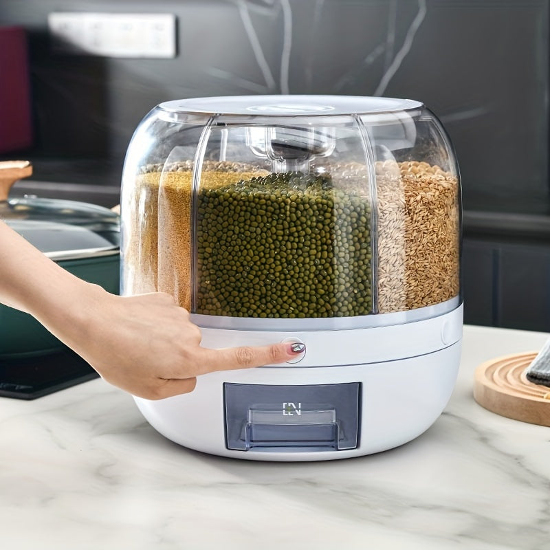 GrainGuard – Elegant Rotating Storage Box for Grain