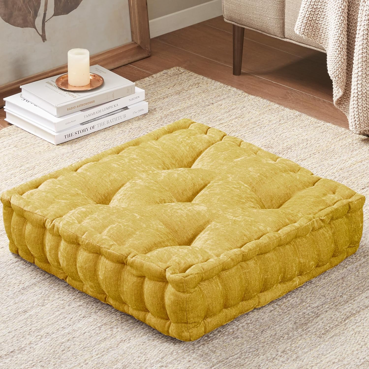 ZenComfort - Luxurious Chenille Meditation Cushion for the Floor