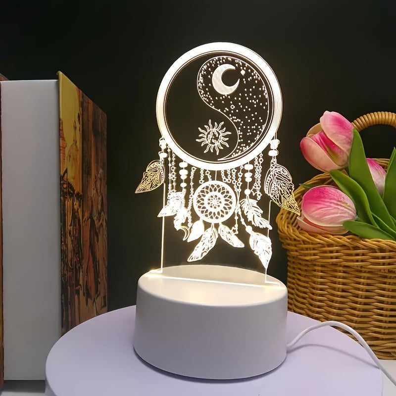 DreamCatcherGlow - 3D LED Night Light with USB