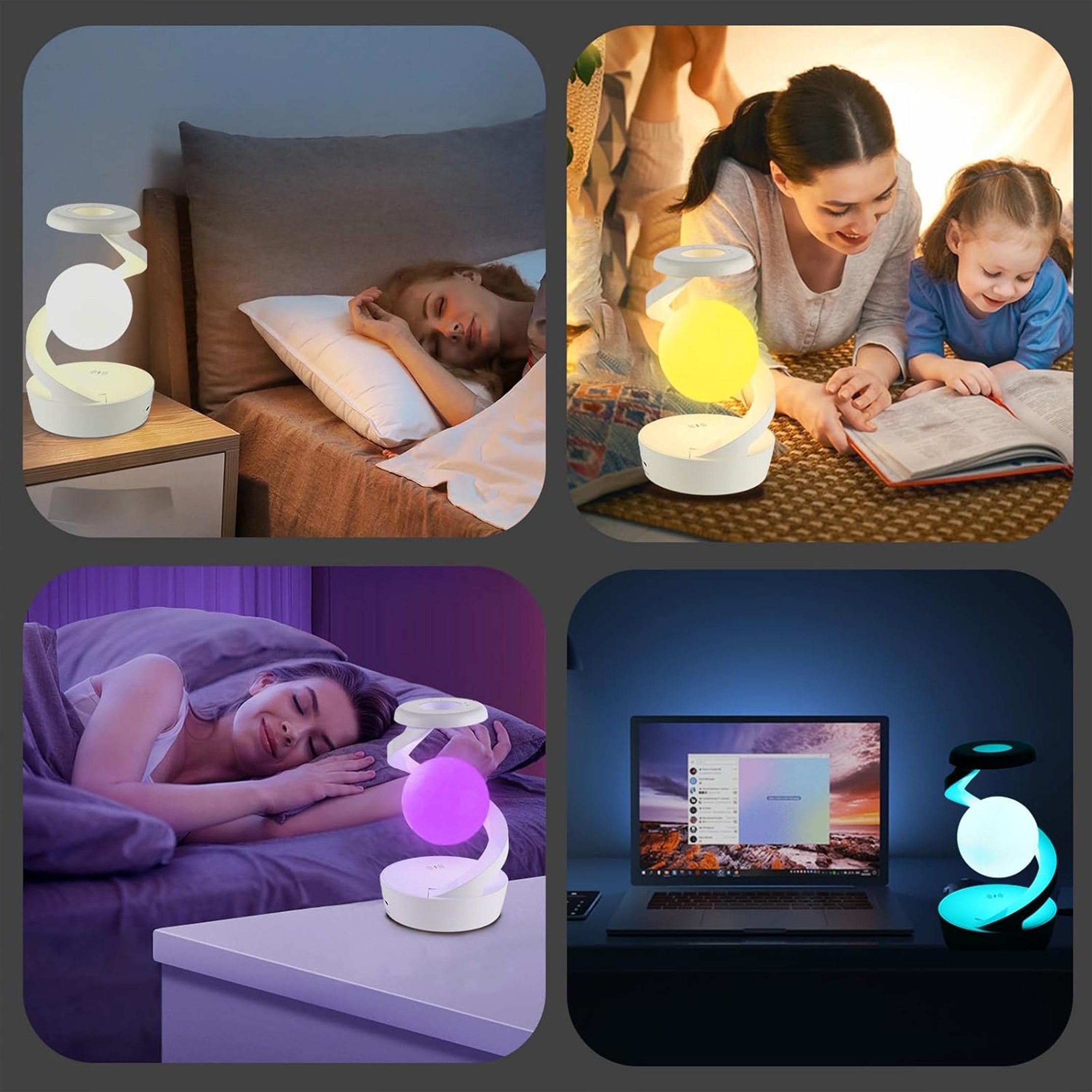GestureGlow Lamp - RGB LED with Wireless Charging