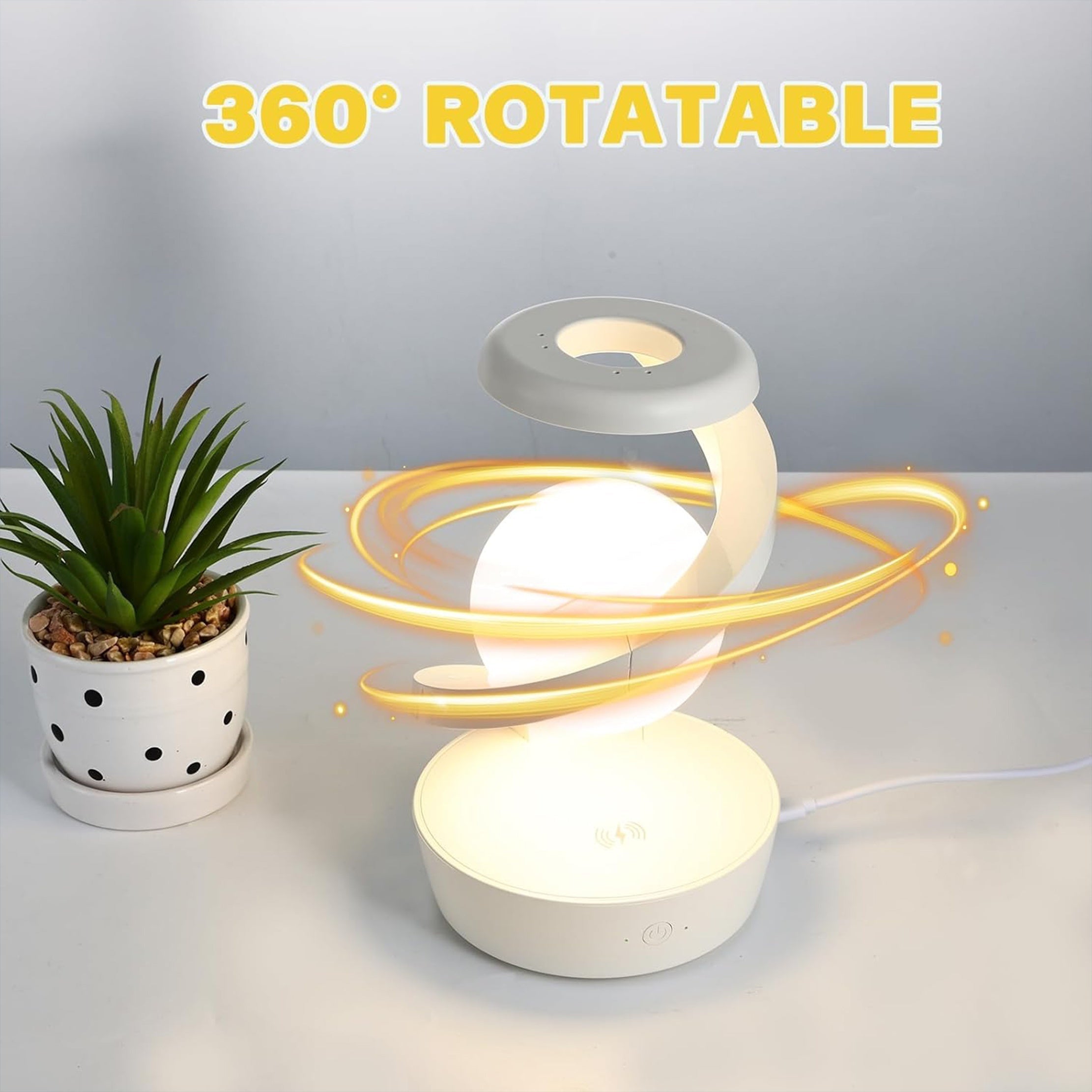 GestureGlow Lamp - RGB LED with Wireless Charging