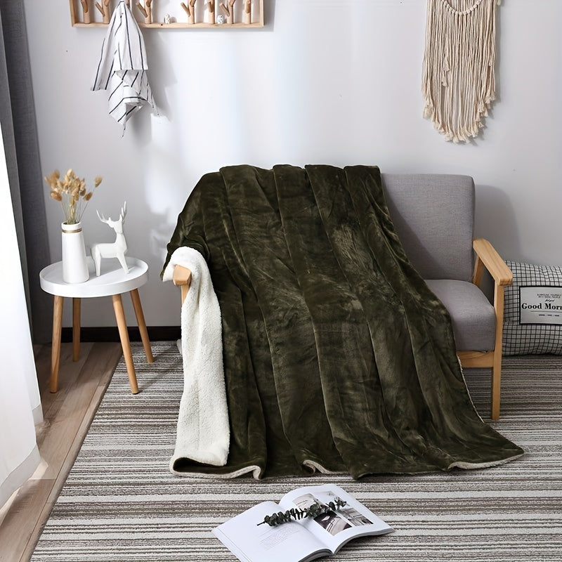 LuxeFlannel – Double-Sided Sherpa Blanket for Ultimate Comfort