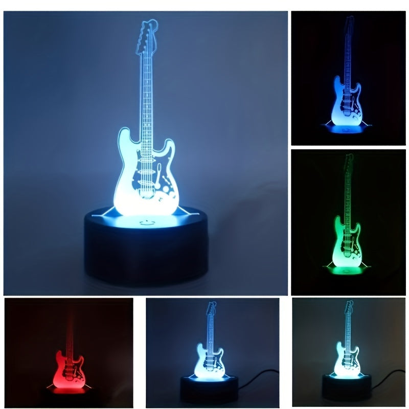 MusicGlow – 3D Gitarr Nattlampa med Färgbelysning