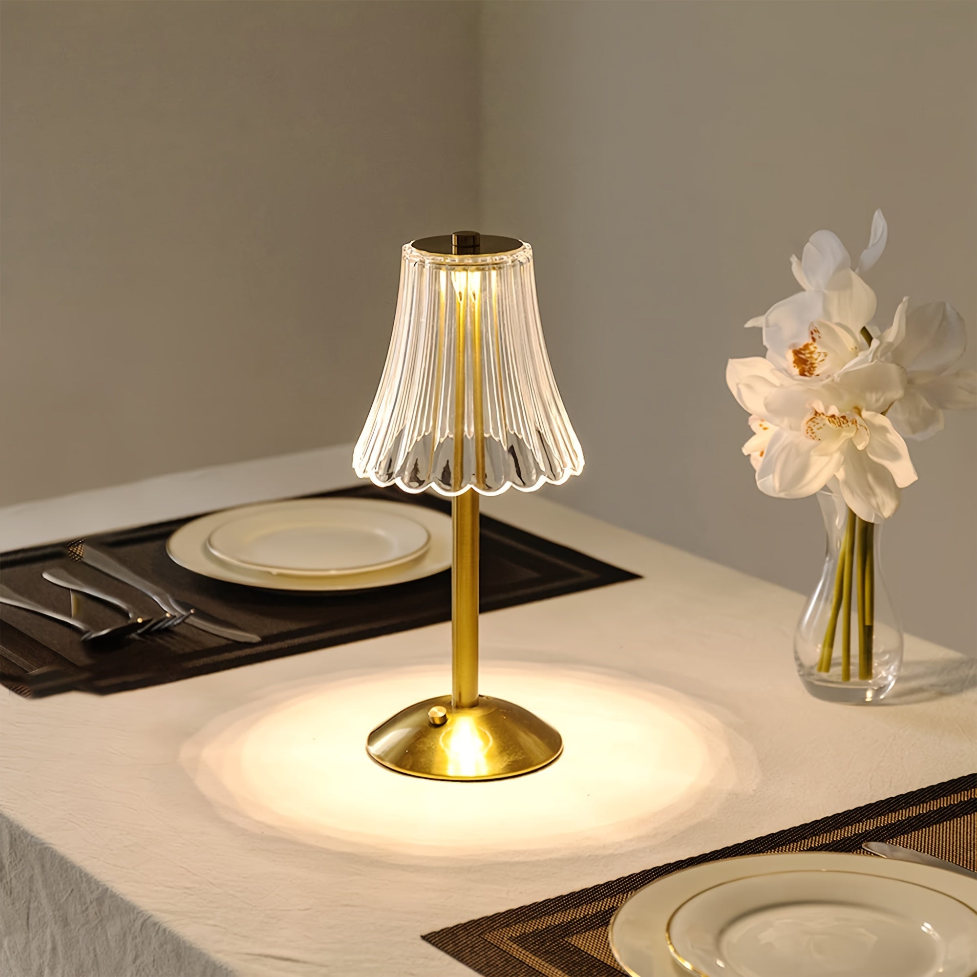 Crystaluxe Lamp - LED Crystal Table Lamp with Touch Function