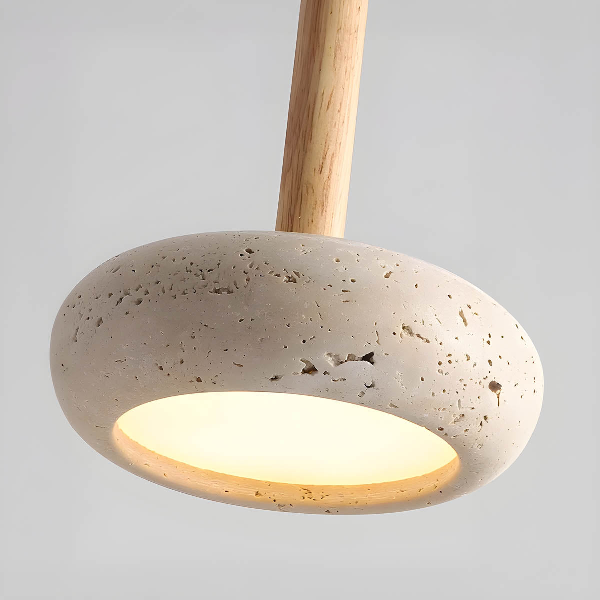GlowStone Ceiling Lamp - Natural Travertine LED Pendant Lamp