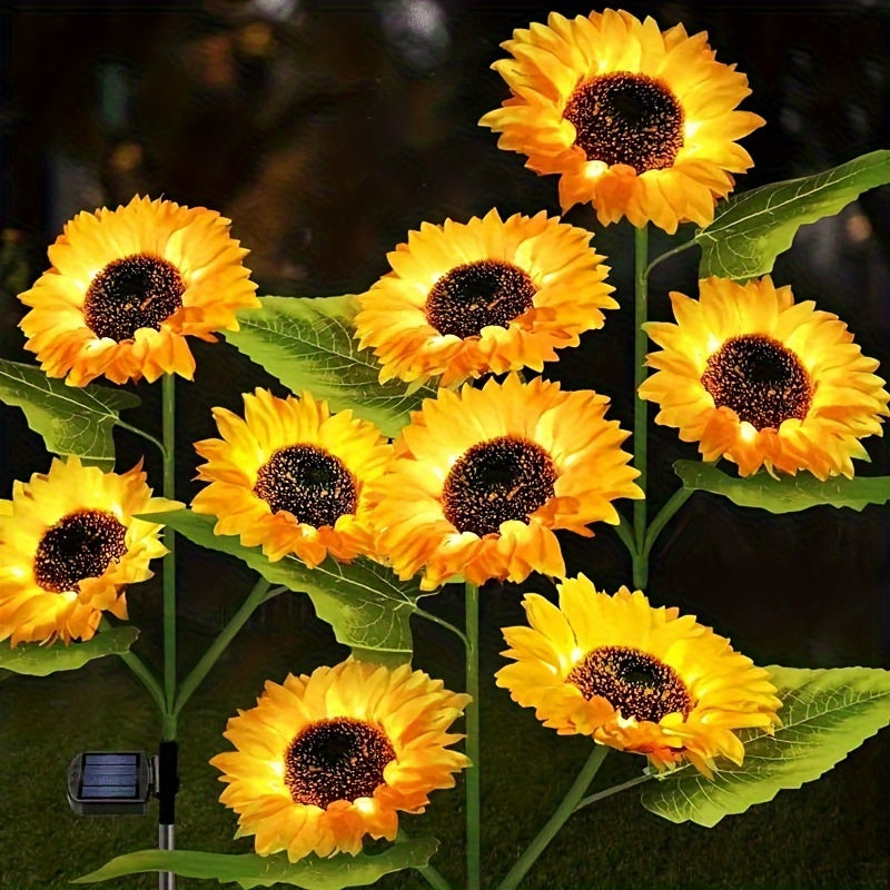 SolarBloom Lamp – Sunflower LED Garden Lamp 3 Cups