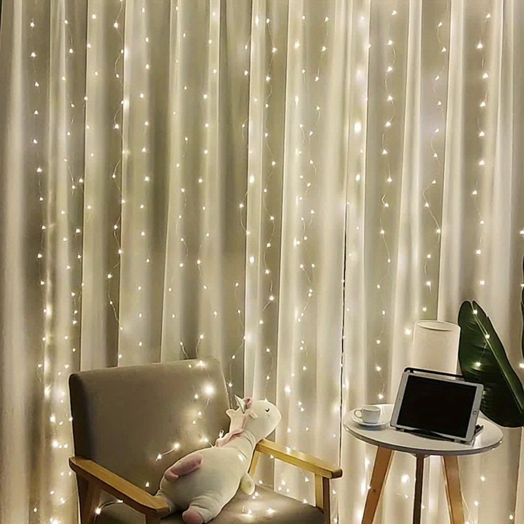 LuxeGlow – USB LED Gardinbelysning för Fester