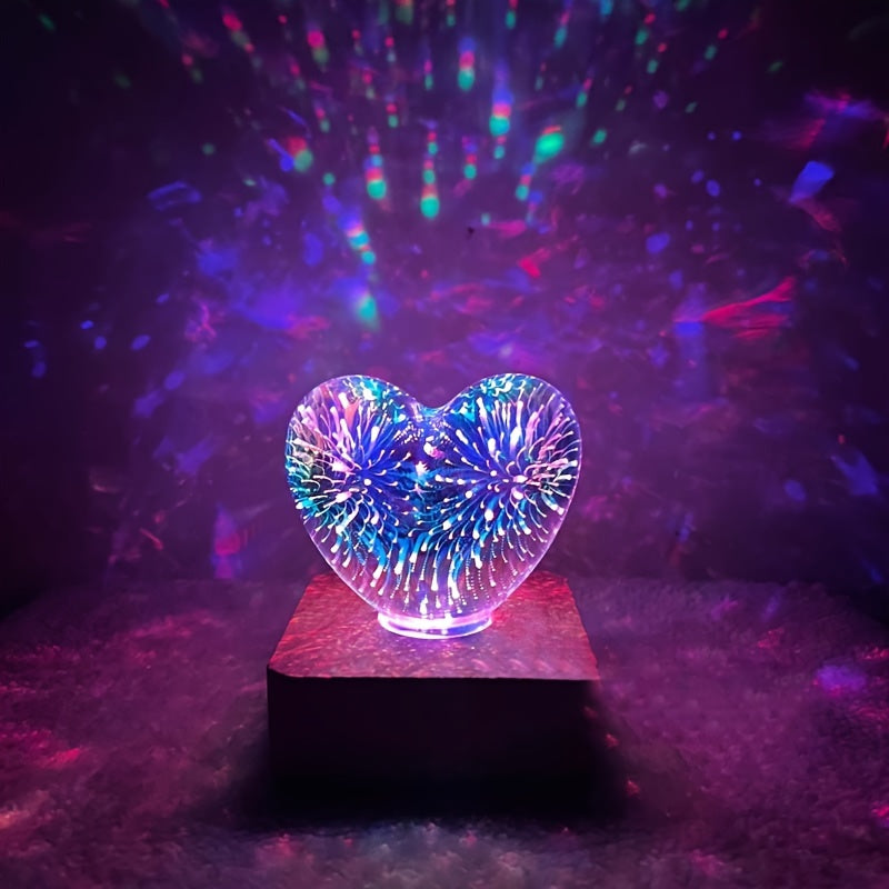 FireworkLight - 3D LED Heart Lamp for Romantic Mood Lighting
