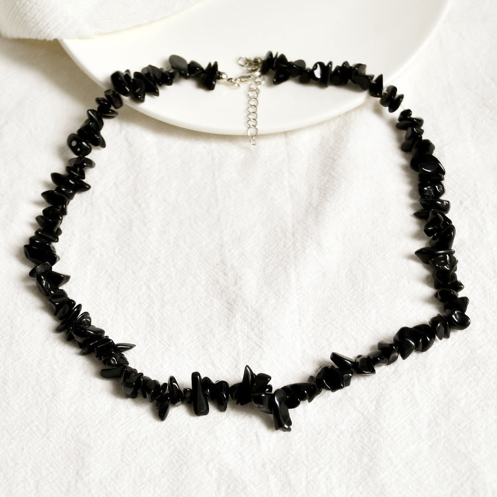 Elegant Polished Crystal Necklace - Lina
