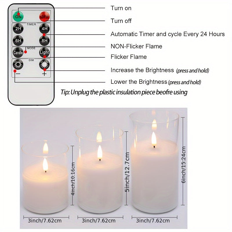 GlowLights – Set of 3 LED lights with remote control
