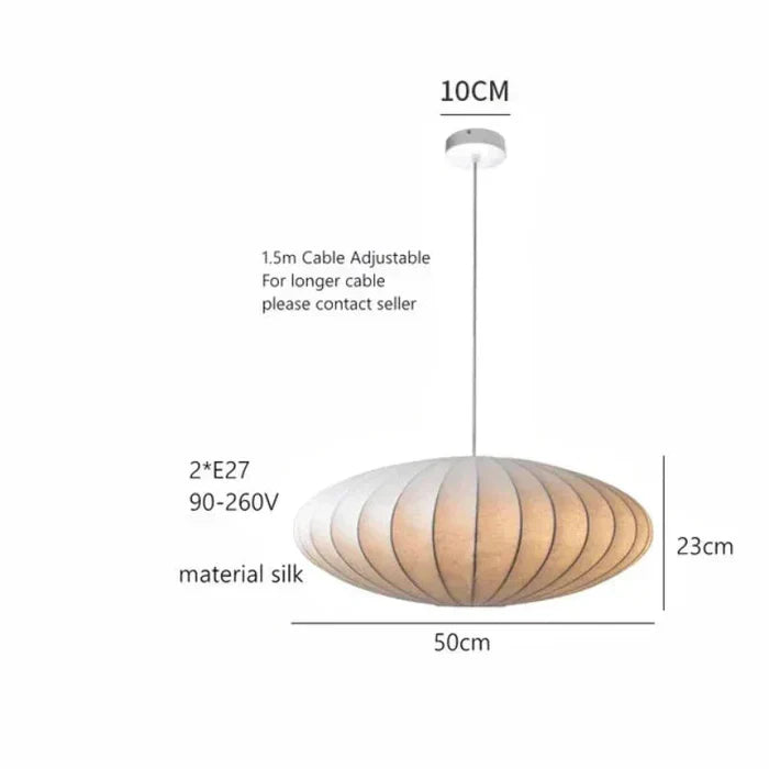 SilkCrown – Luxurious Silk Ceiling Lamp with Crystals