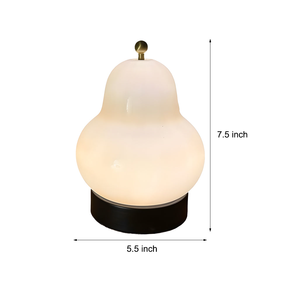 Elegant pear-shaped USB lamp with dimmable LED