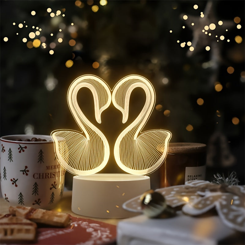 SwanLight – 3D LED Table Lamp with Modern Acrylic