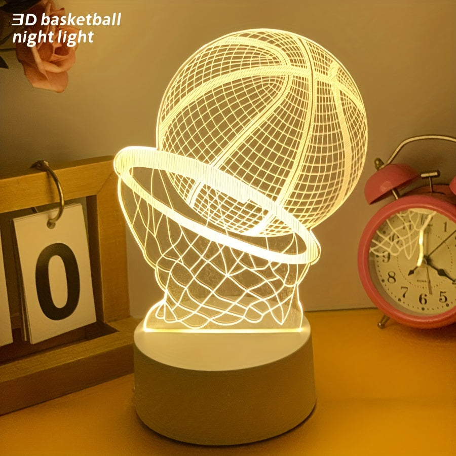 IllusionGlow Lamp – 3D LED Basketball Table Lamp