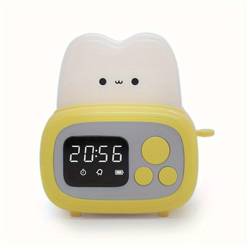 GlowBake Clock - Modern LED Alarm Clock with Rechargeable USB