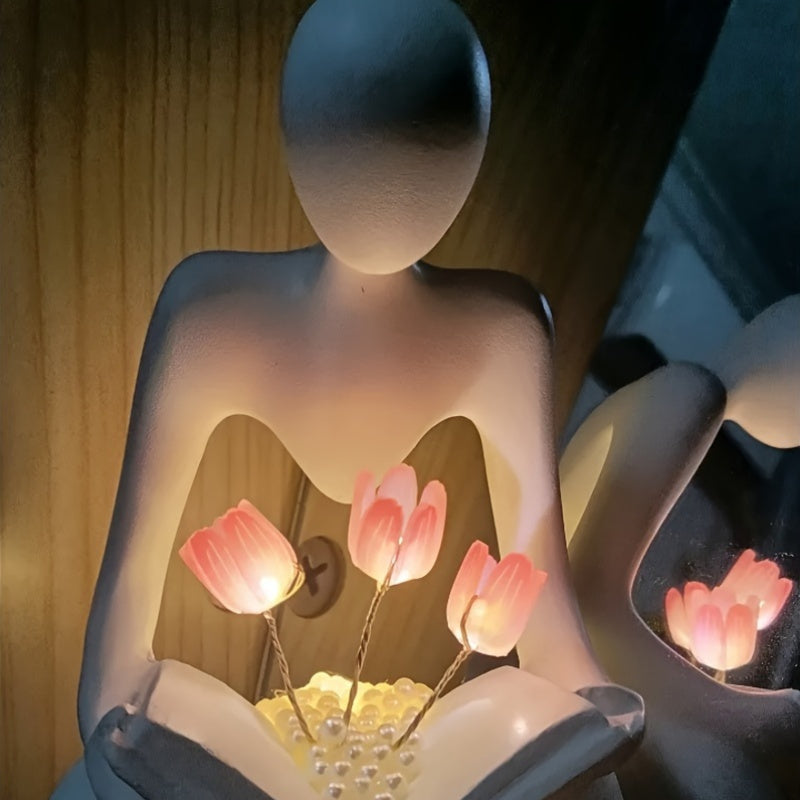 ArtTulip – Modern Abstract Night Light in Resin