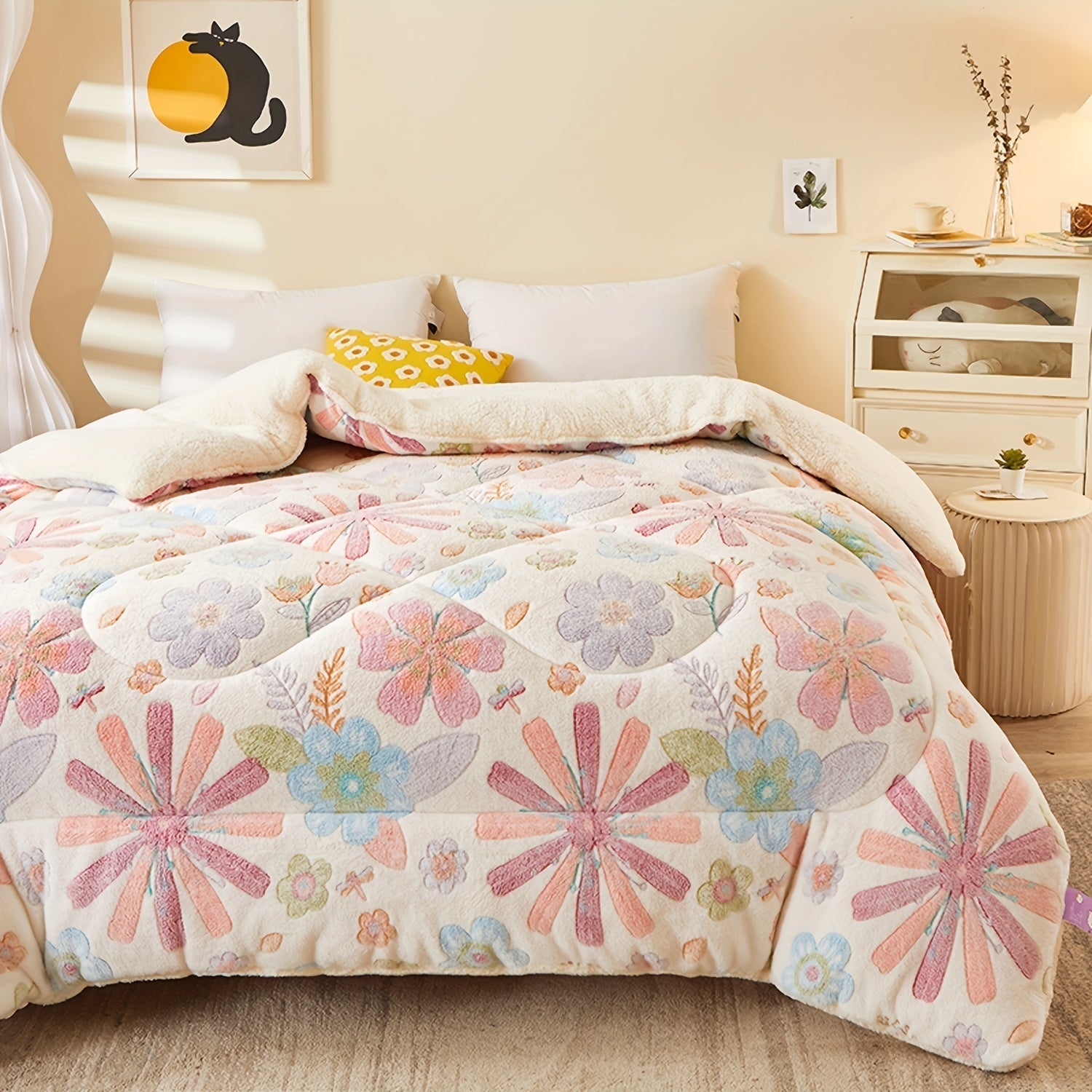 FloralDream – Soft Fleece Winter Blanket