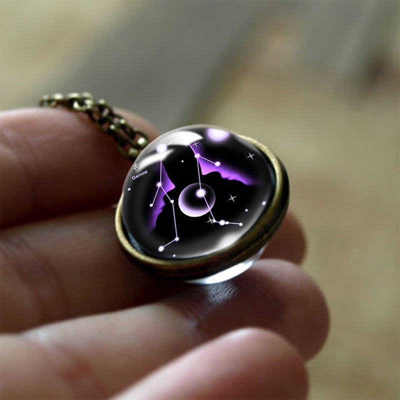Sofias Glas 12 Zodiac Signs Protection Pendant - Enchanting Protection for Your Zodiac Sign