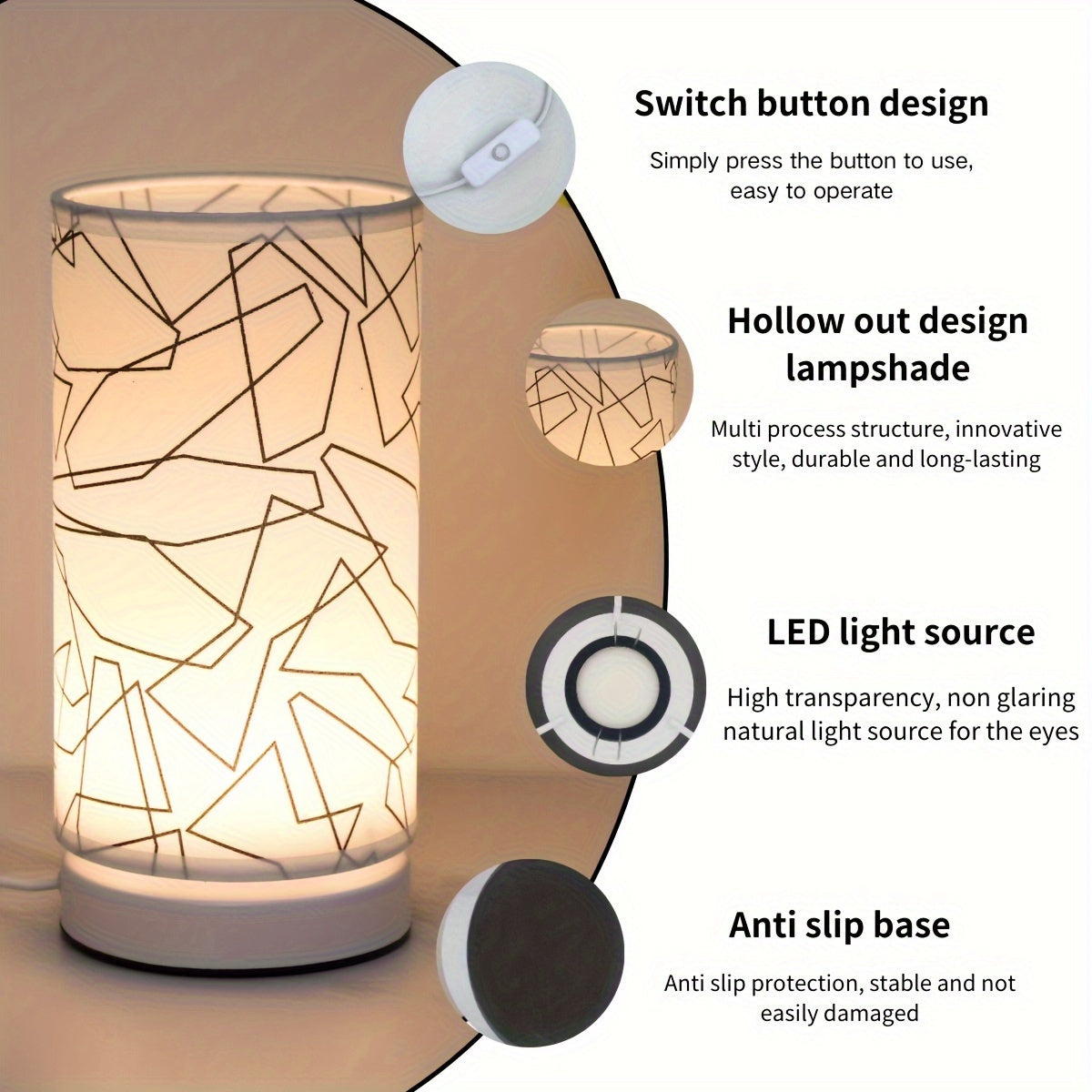 ModernLicht – Illuminated USB Table Lamp in Cylinder