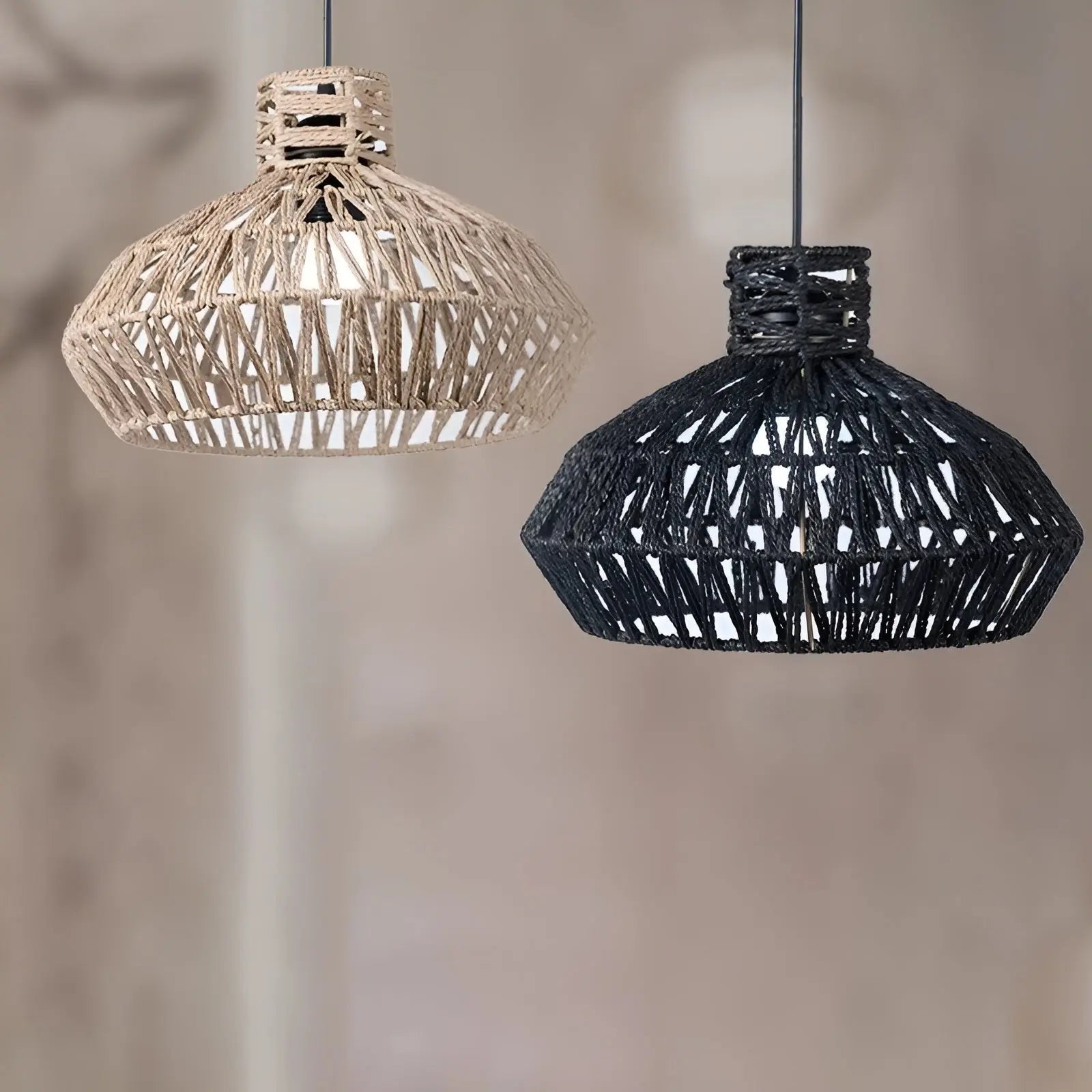 Elegant Vintage Rattan Pendant Lamp – Timeless Luxury for Every Room