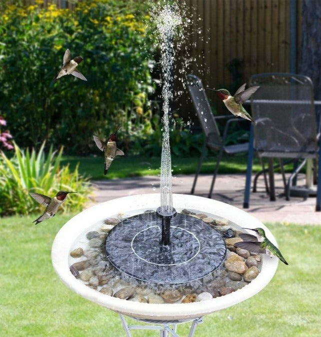 Flowbee – Elegant solar fountain for garden music birds