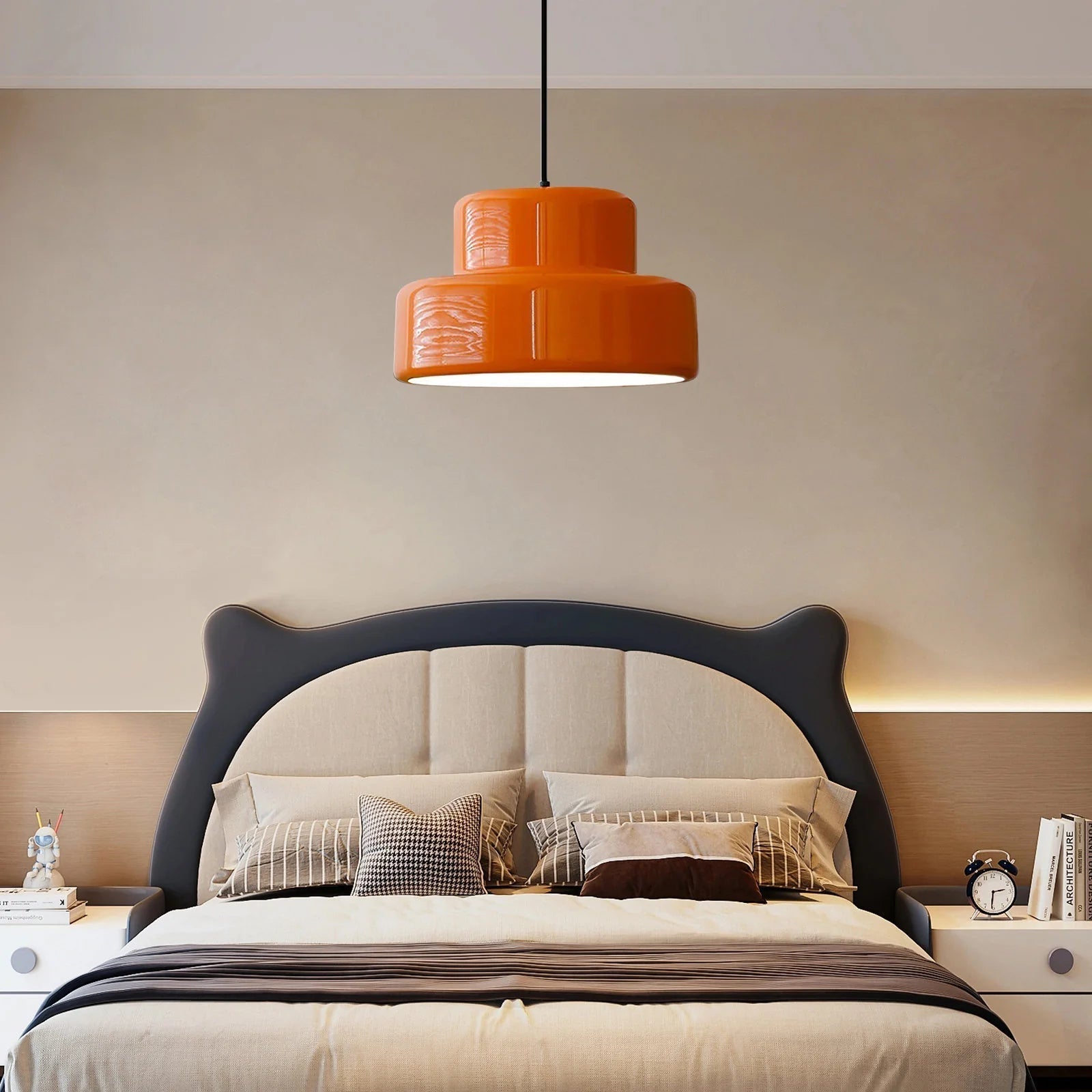 Bauhaus Glow Light - Captivating Orange Ceiling Lamp for Dining Rooms