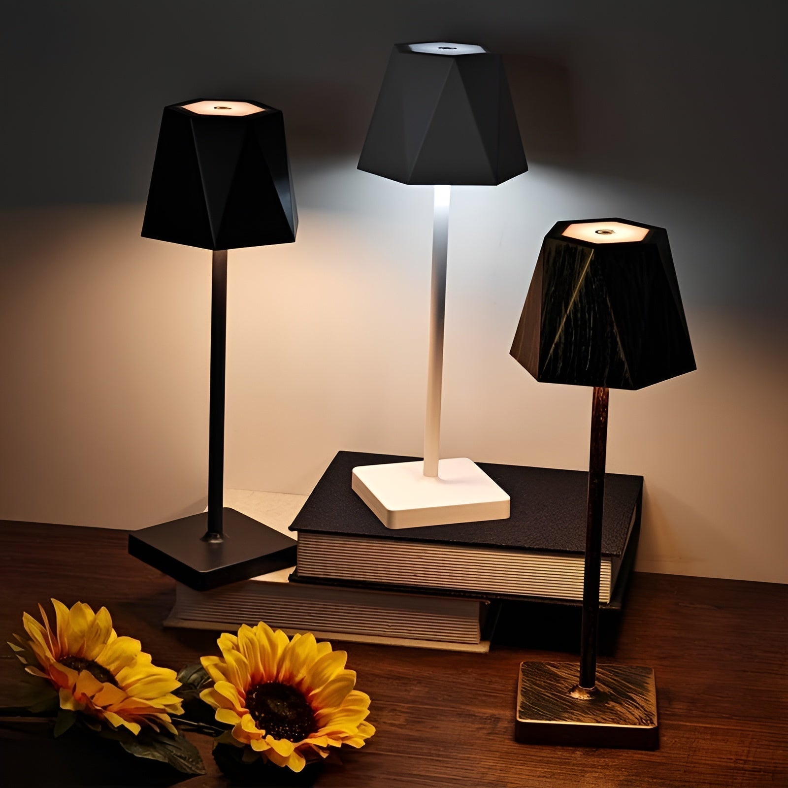 Elegant Retro LED Table Lamp - Wireless & Rechargeable