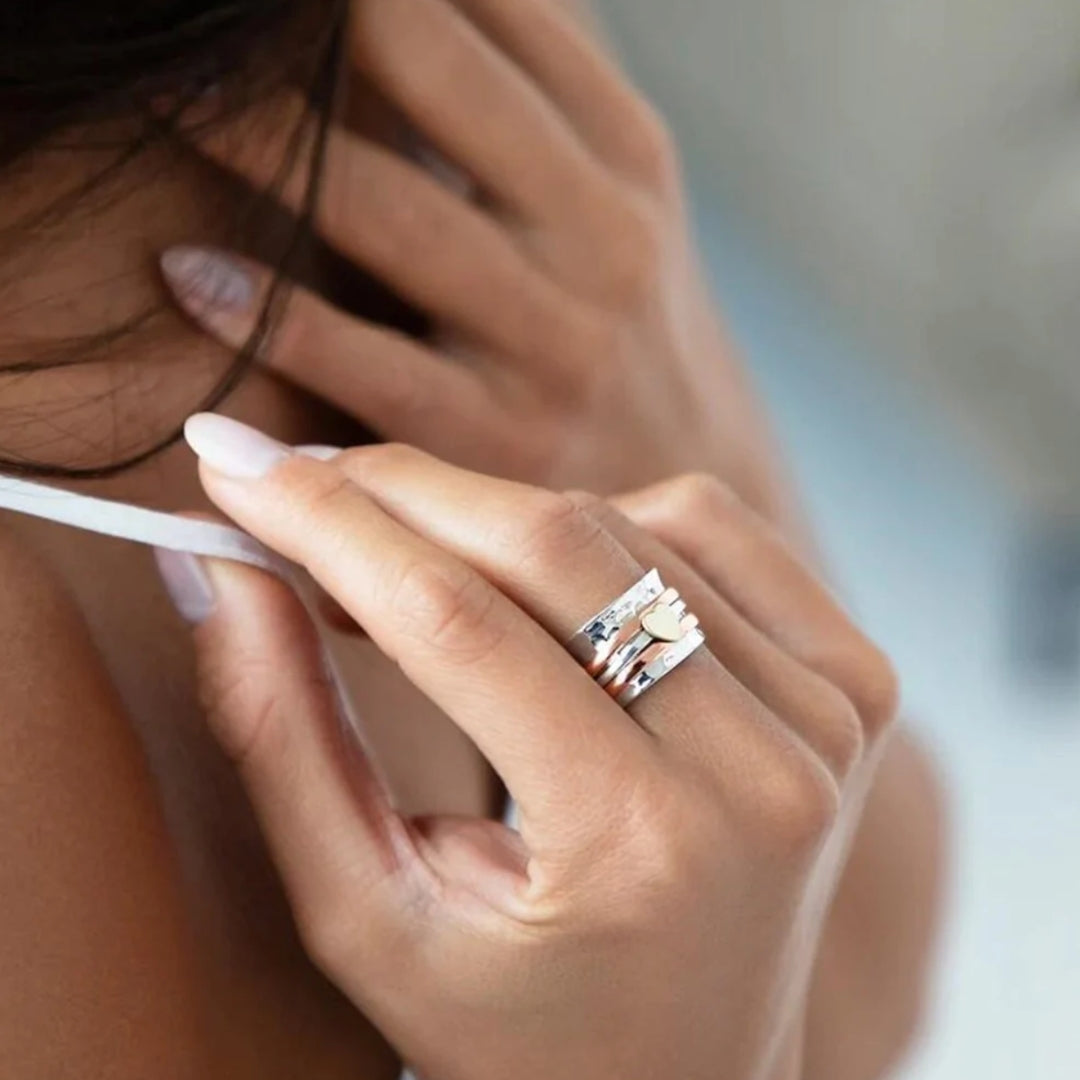 Amara Heart Spiral Ring - A Pinch of Elegance